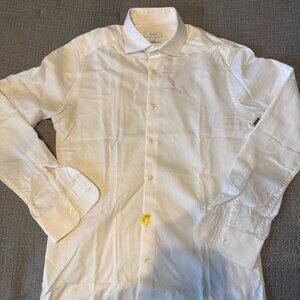 Reiss slim fit white dress shirt - size small
